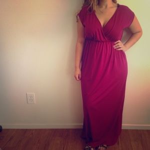 NWT XL Wine Color Maxi Dress